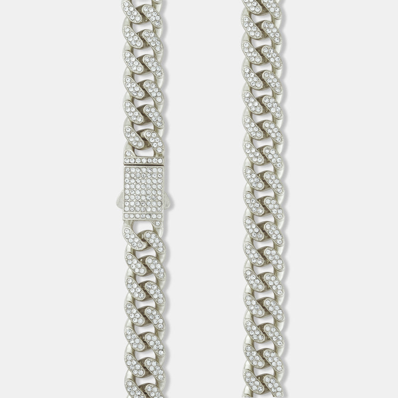 Iced Cuban Silver (12mm)