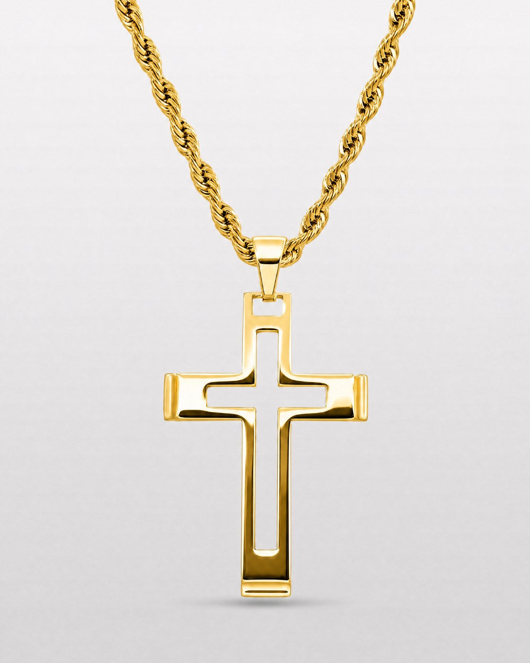 Gold Aperture Cross