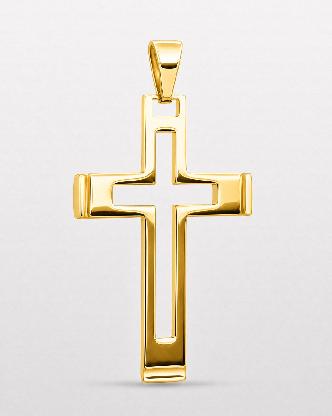 Gold Aperture Cross