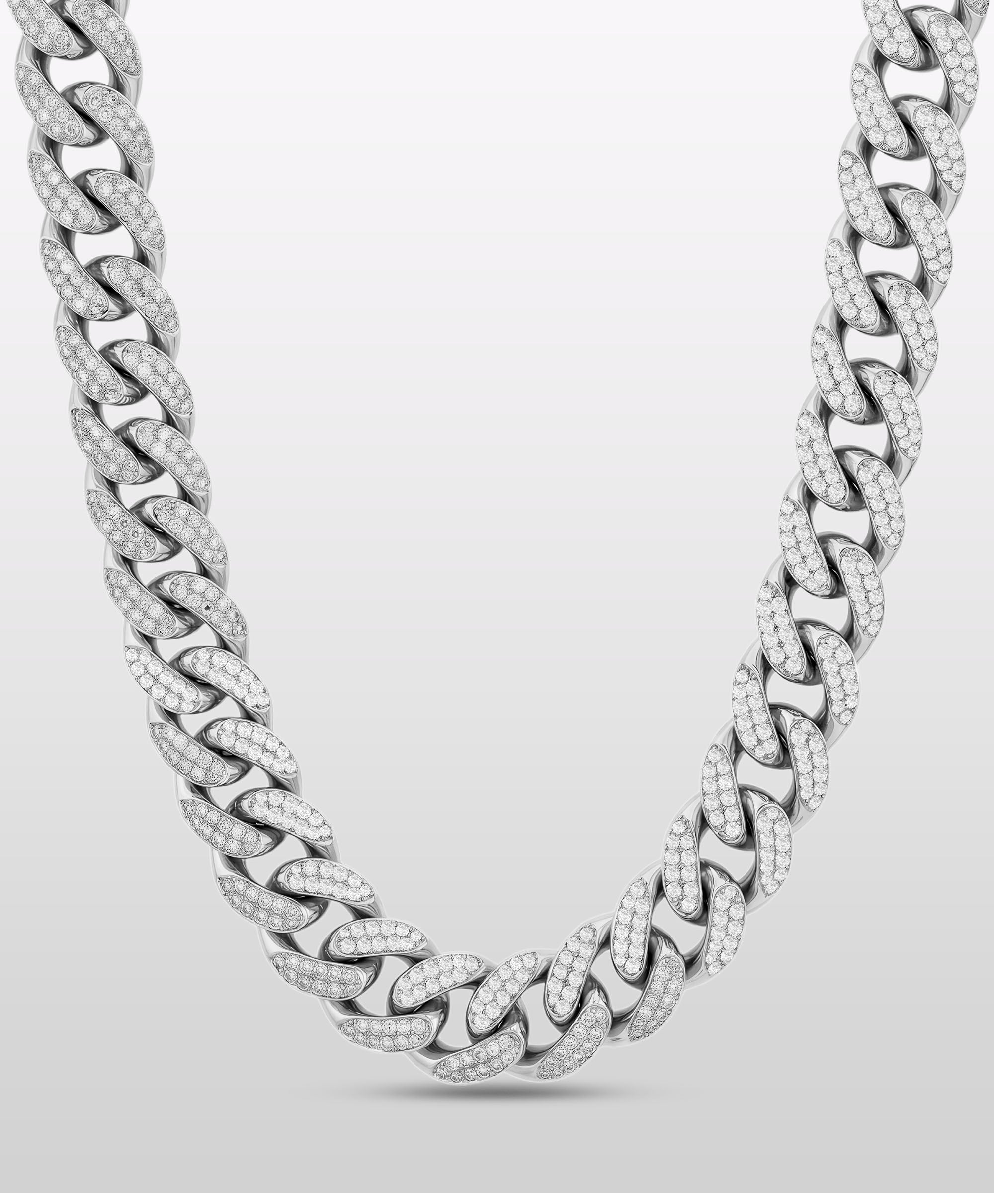 Iced Cuban Silver (12mm)