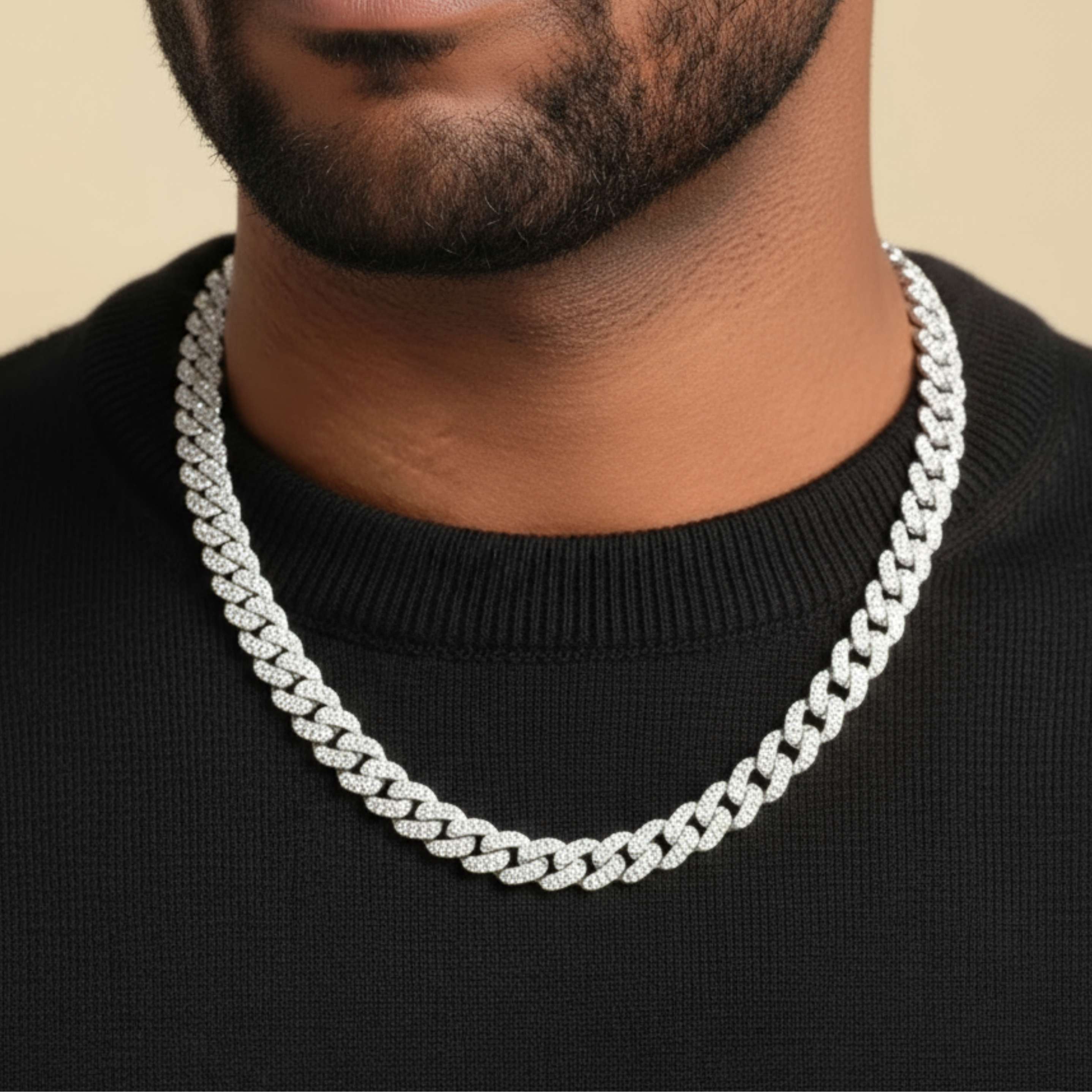 Iced Cuban Silver (12mm)