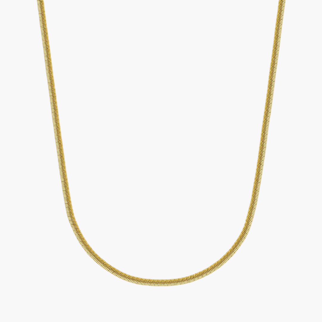 Flat Snake Chain Gold (2mm)