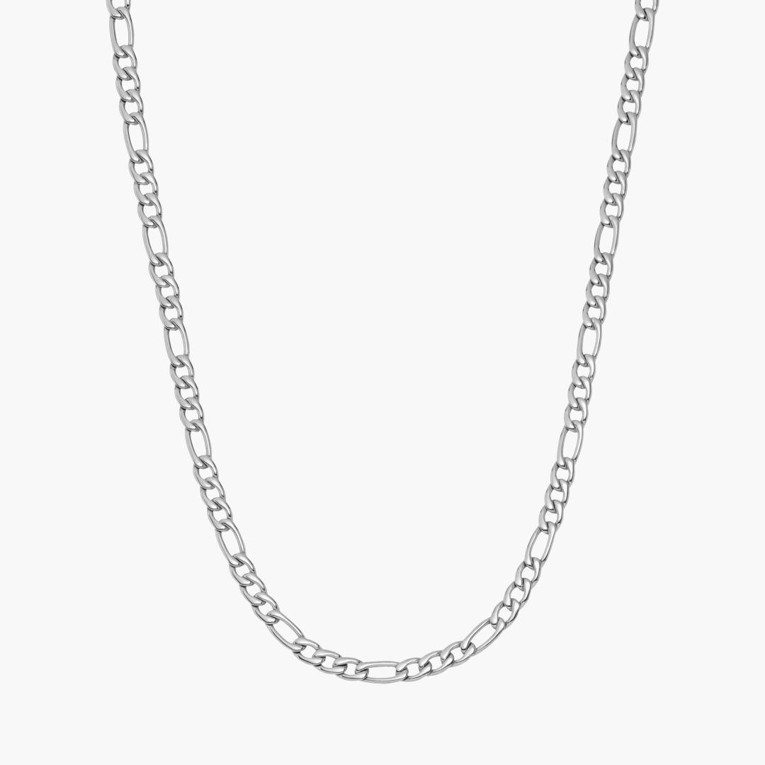 Figaro Chain White Gold (6mm)