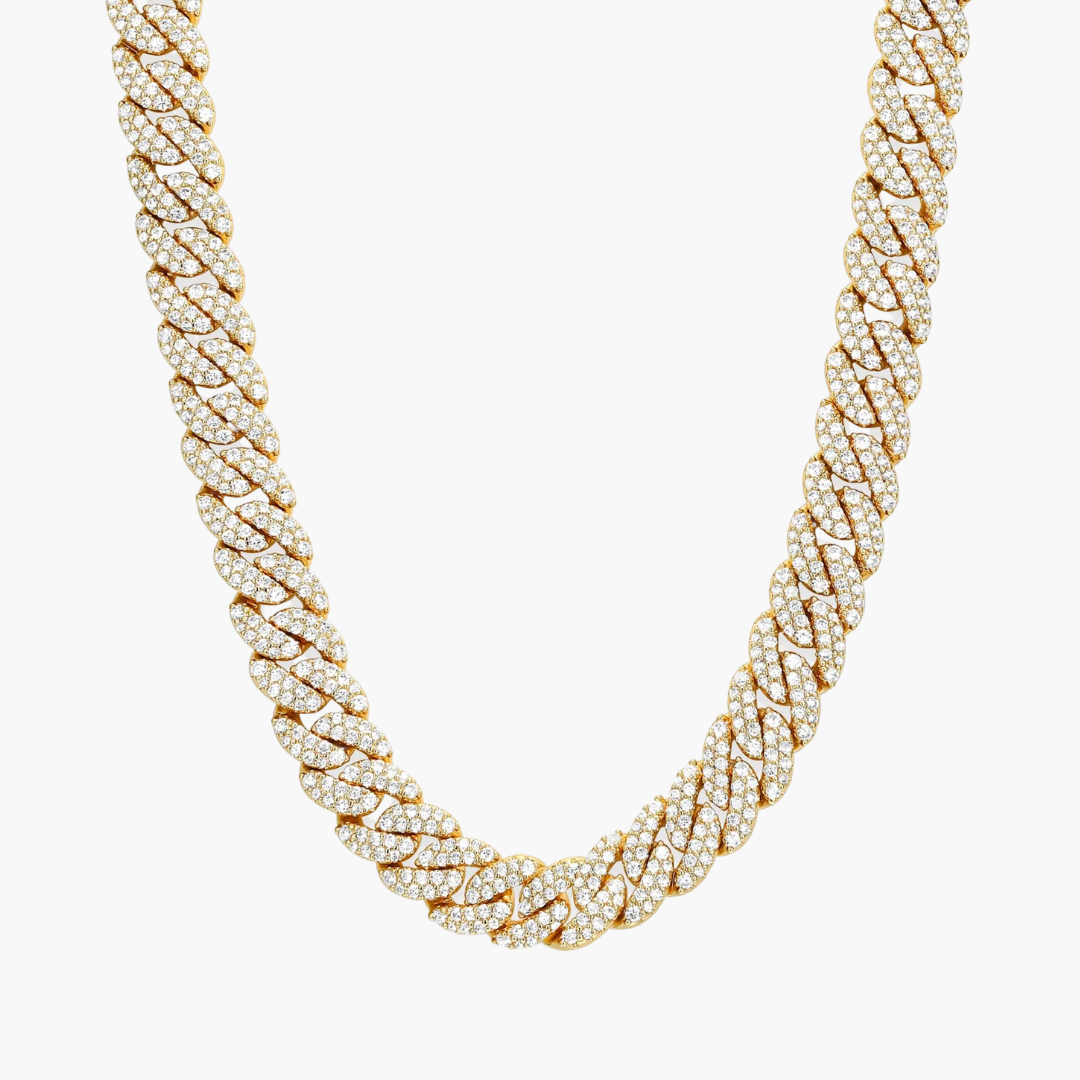 Iced Cuban Chain Solid Gold (10mm)