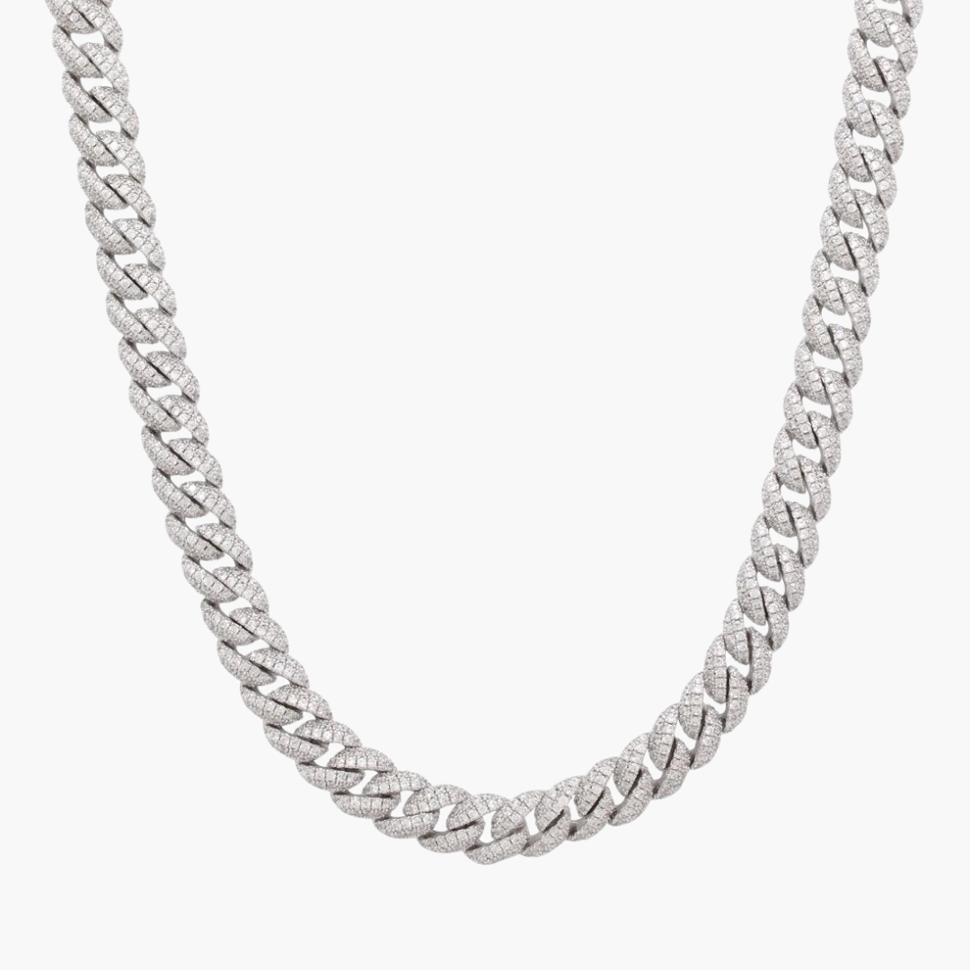 Iced Cuban Chain Silver (10mm)