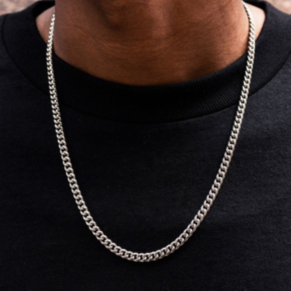 Cuban Link Chain White Gold (8mm)