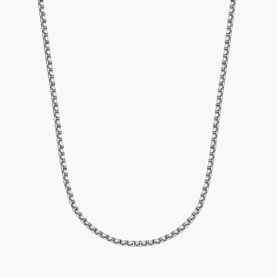 Round Box Chain Silver (3mm)