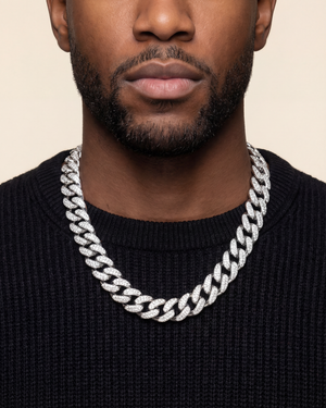 Iced Cuban Silver (12mm)