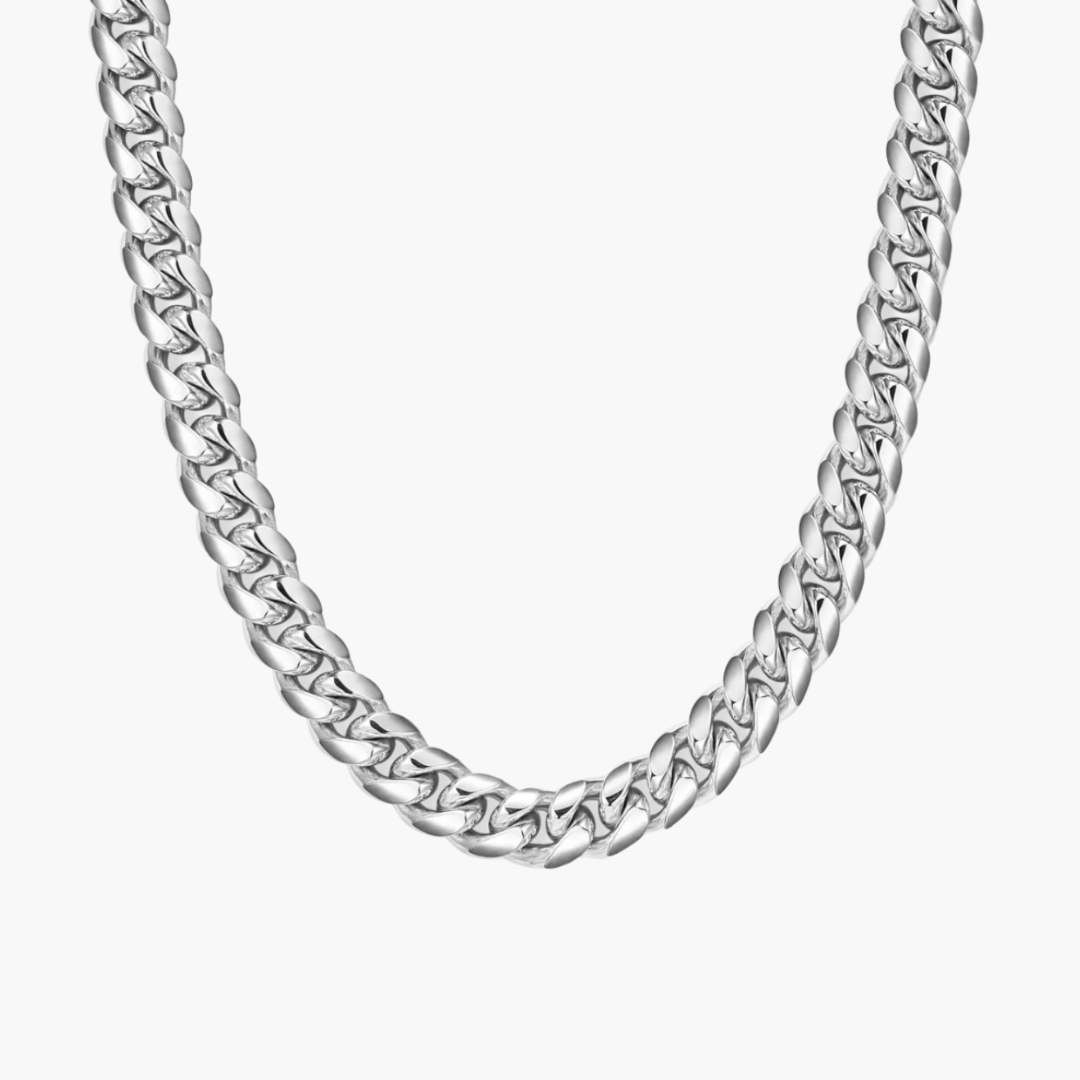 Cuban Link Chain White Gold (8mm)