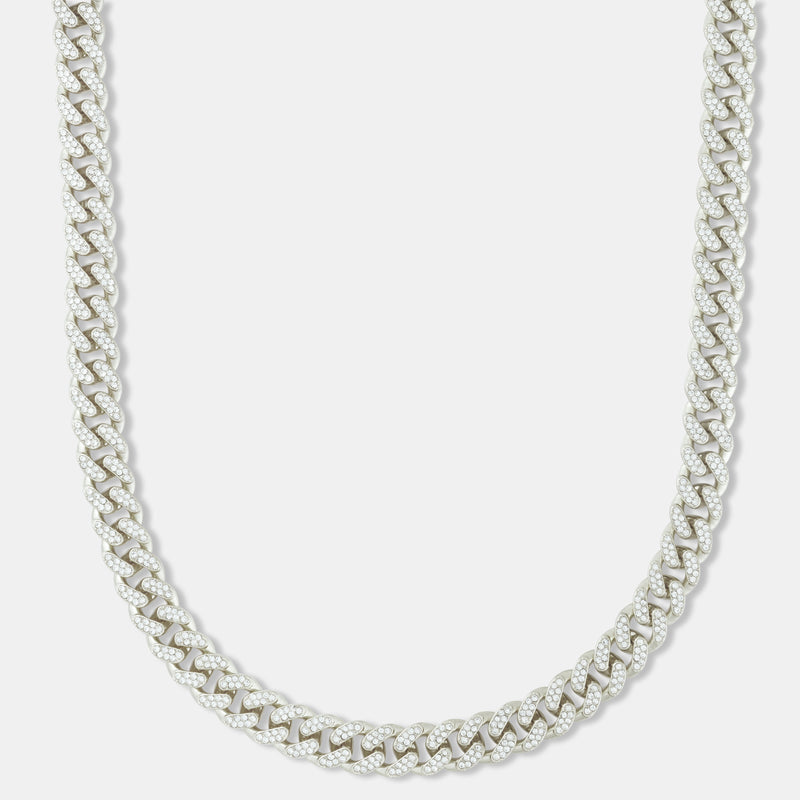 Iced Cuban Silver (12mm)