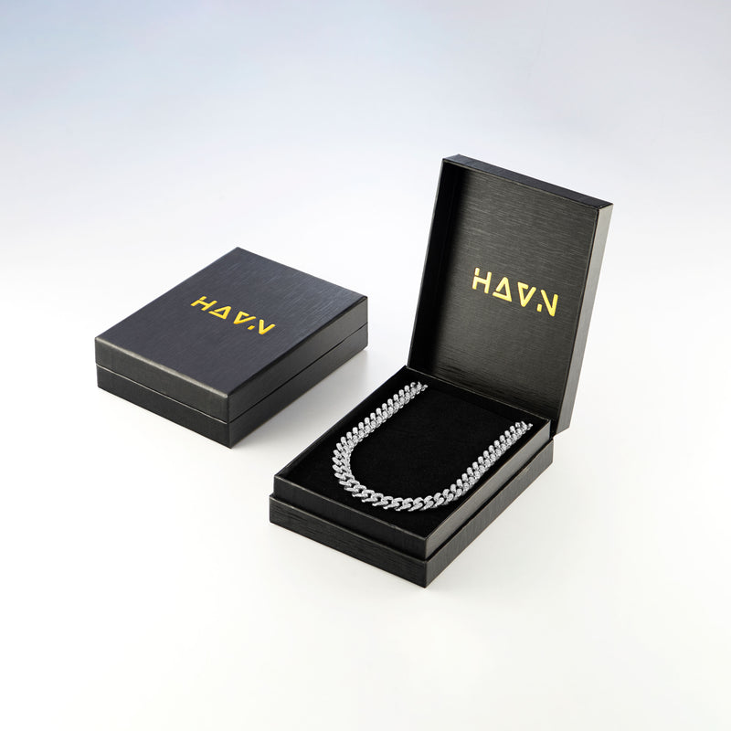 Iced Cuban Silver (12mm)