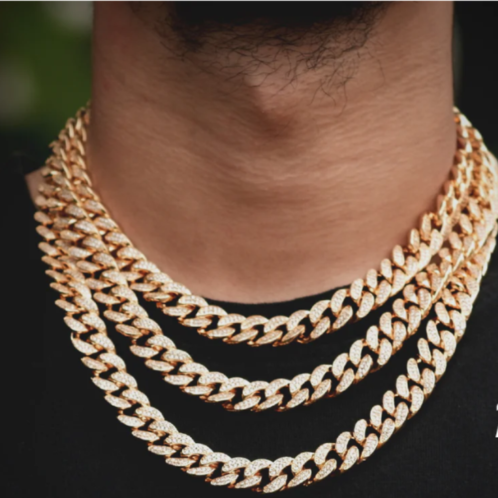 Iced Cuban Chain Solid Gold (10mm)