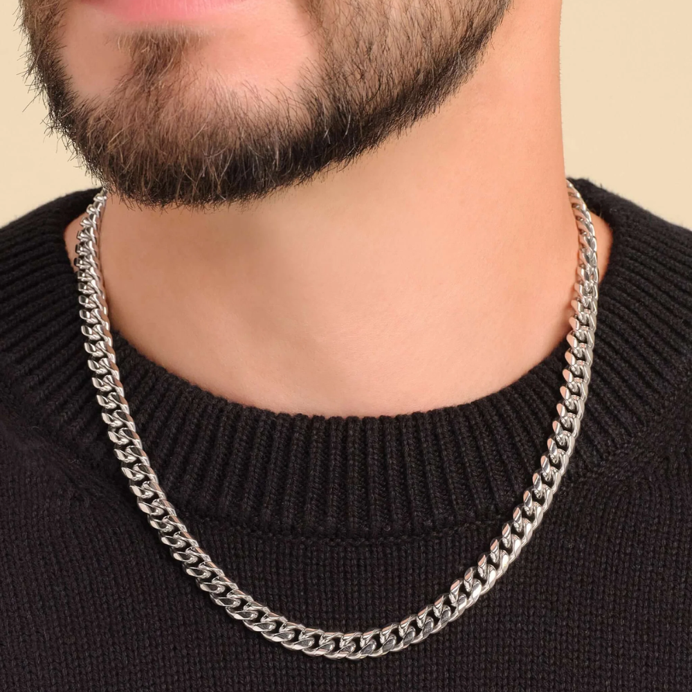 Cuban Link Chain Silver (8mm)