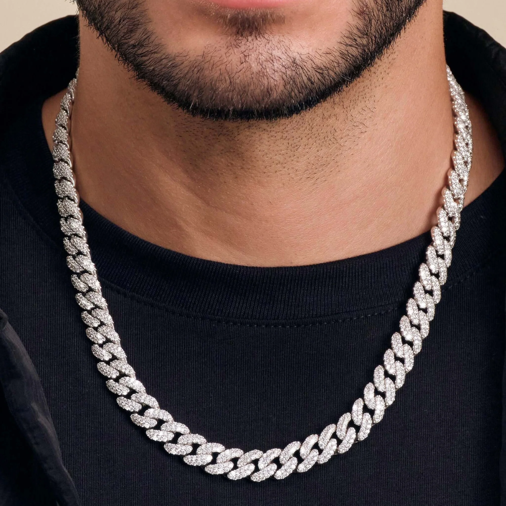 Iced Cuban Chain Silver (10mm)