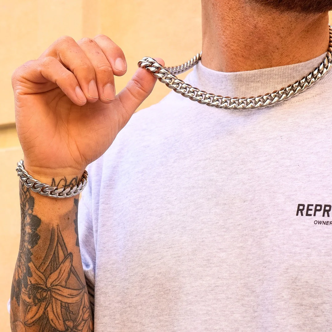 Cuban Link Chain Silver (12mm)