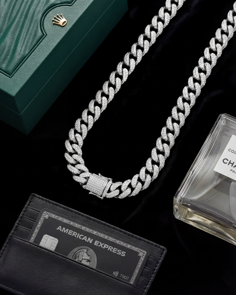 Iced Cuban Silver (12mm)