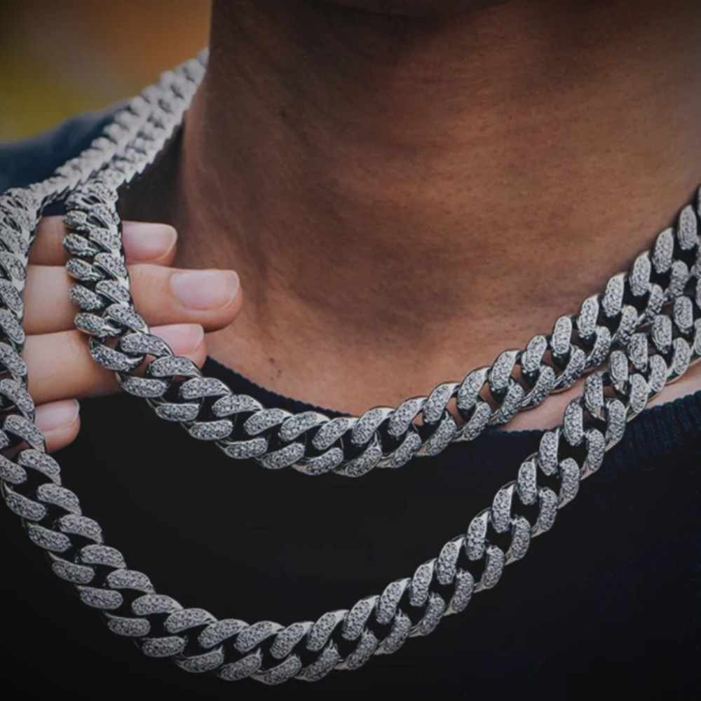 Iced Cuban Chain White Gold (10mm)