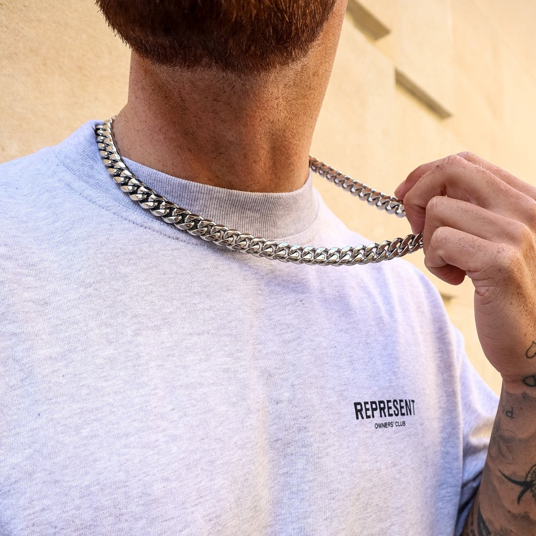 Cuban Link Chain Silver (12mm)