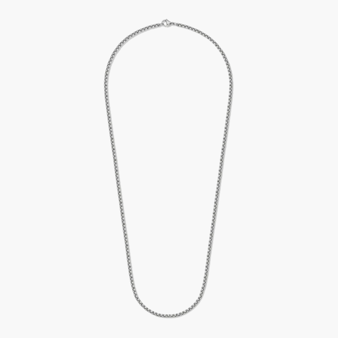 Round Box Chain Silver (3mm)