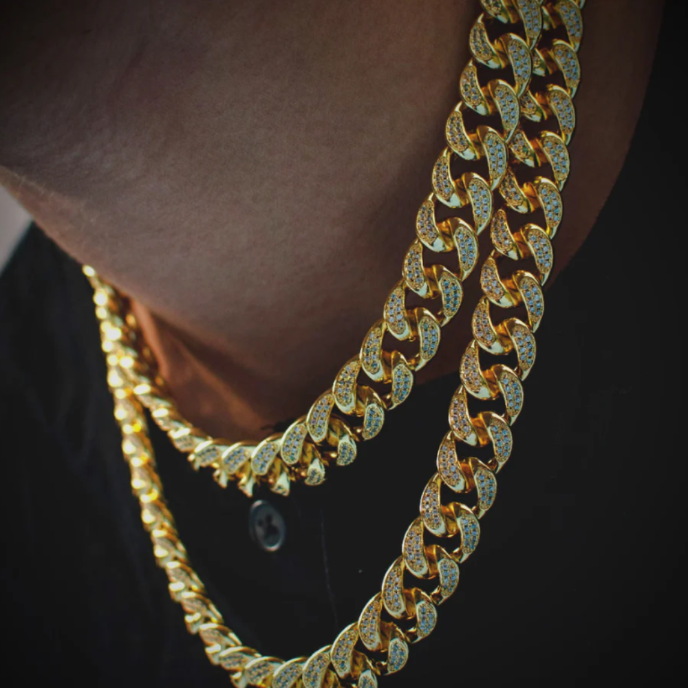 Iced Cuban Chain Solid Gold (10mm)