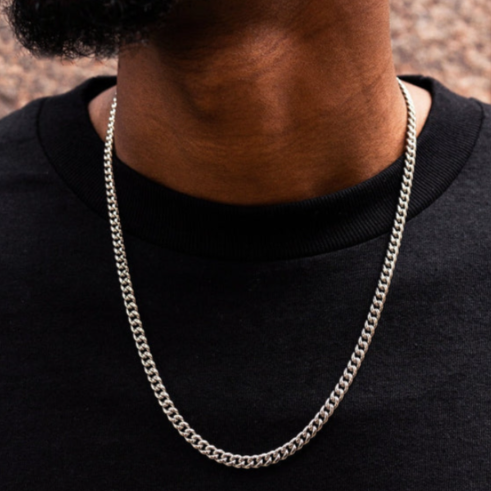 Cuban Link Chain White Gold (8mm)