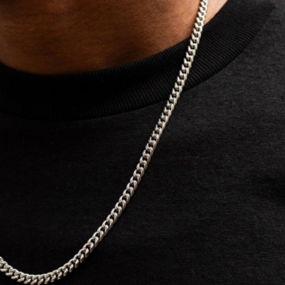 Cuban Link Chain White Gold (8mm)