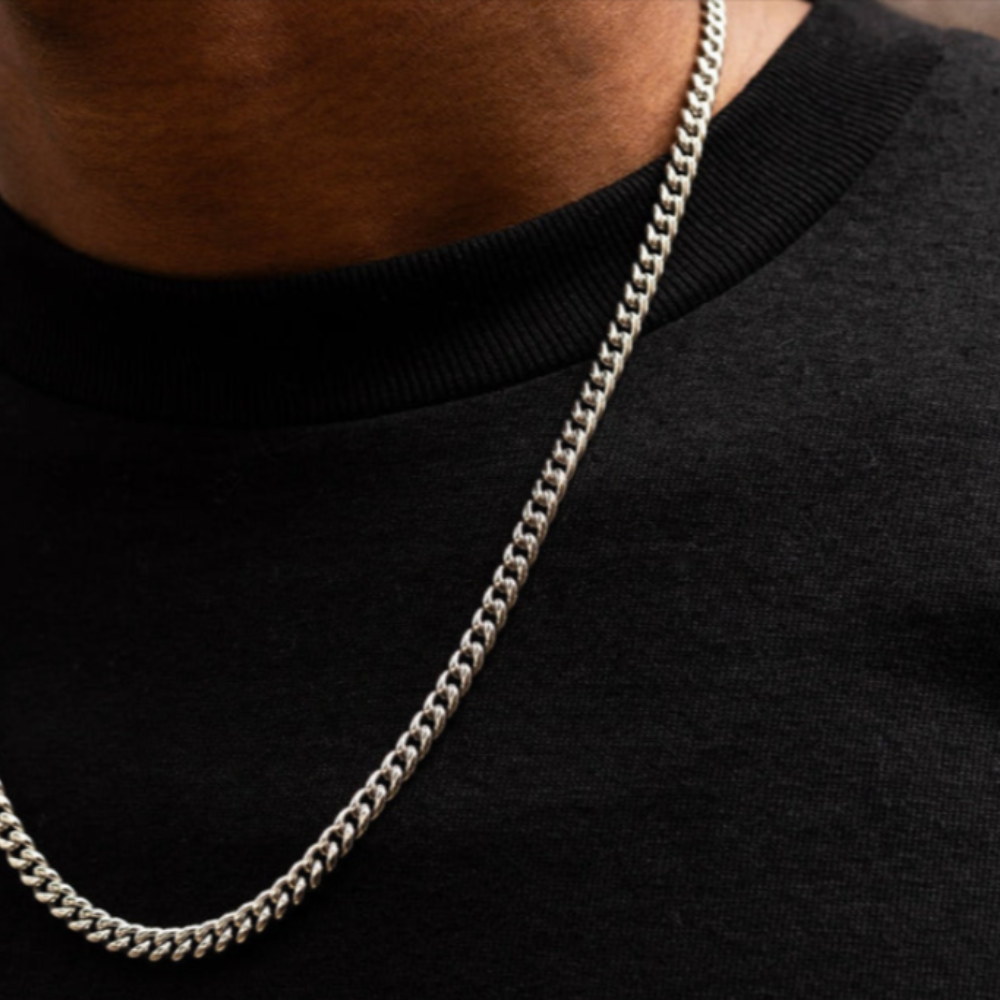 Cuban Link Chain White Gold (5mm)