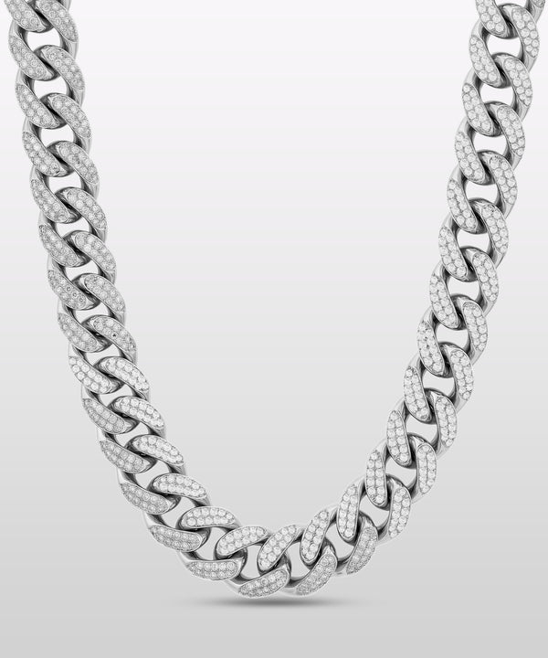 Iced Cuban Silver (12mm)