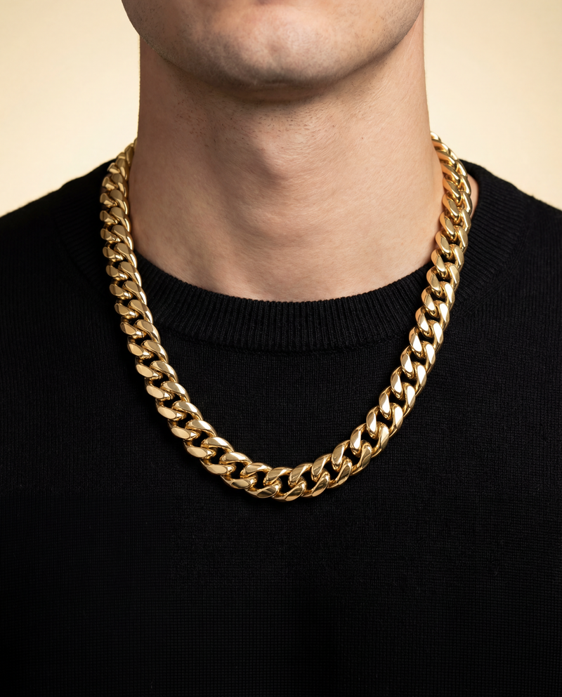 Gold 12mm Cuban Chain