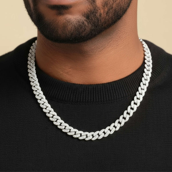 Iced Cuban Silver (12mm)