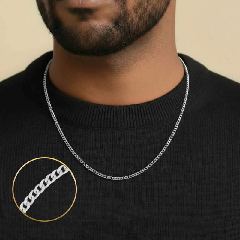 Micro Cuban Silver (3mm)