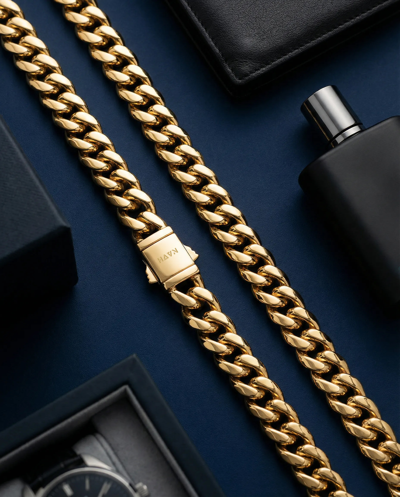 Gold 12mm Cuban Chain
